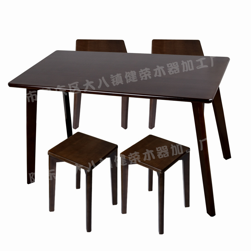 Customizable Solid Wood Coffee Table Table and Chair Combination Small Apartment Dining Table and Chair Set Walnut Scandinavian Style Coffee Table Table