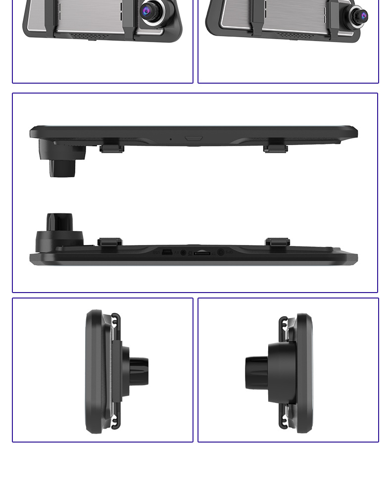 W 10inch Car Distance Display Driving Recorder 4K Hd 360 ° Panoramic Adas/Bsd Mobile Phone-Connected Reversing Camera