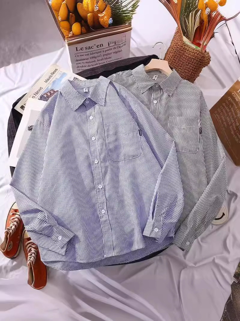 Japanese retro classic spring shirt