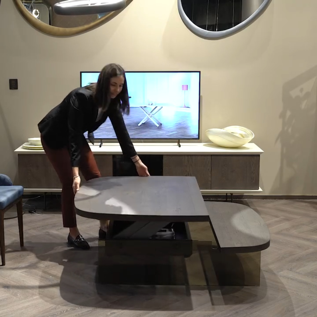 Mesa de centro elevadora de madera maciza, apartamento pequeño, sala de estar, hogar, mesa pequeña multifuncional 2024, nueva creatividad minimalista moderna