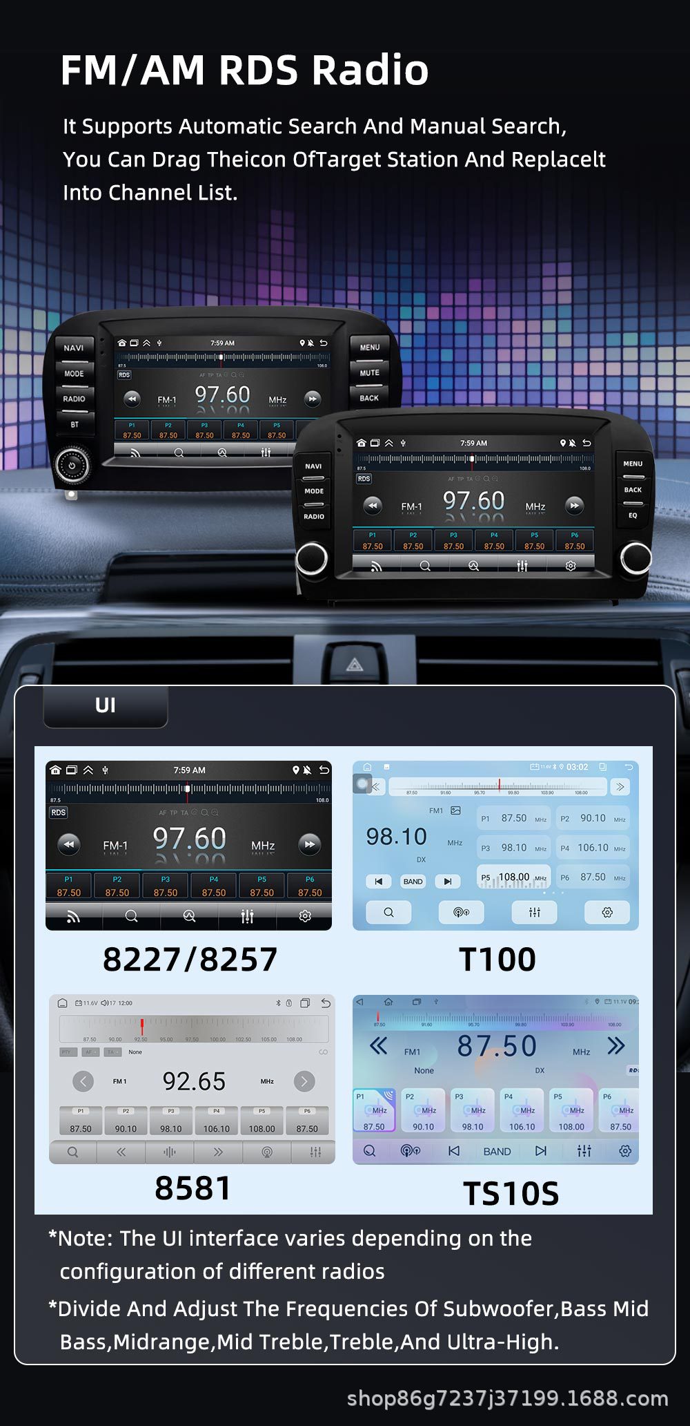 Suitable for 01-11 Mercedes SL R230 7inch Universal Android Car Navigation with Integrated Reverse Camera and Carplay