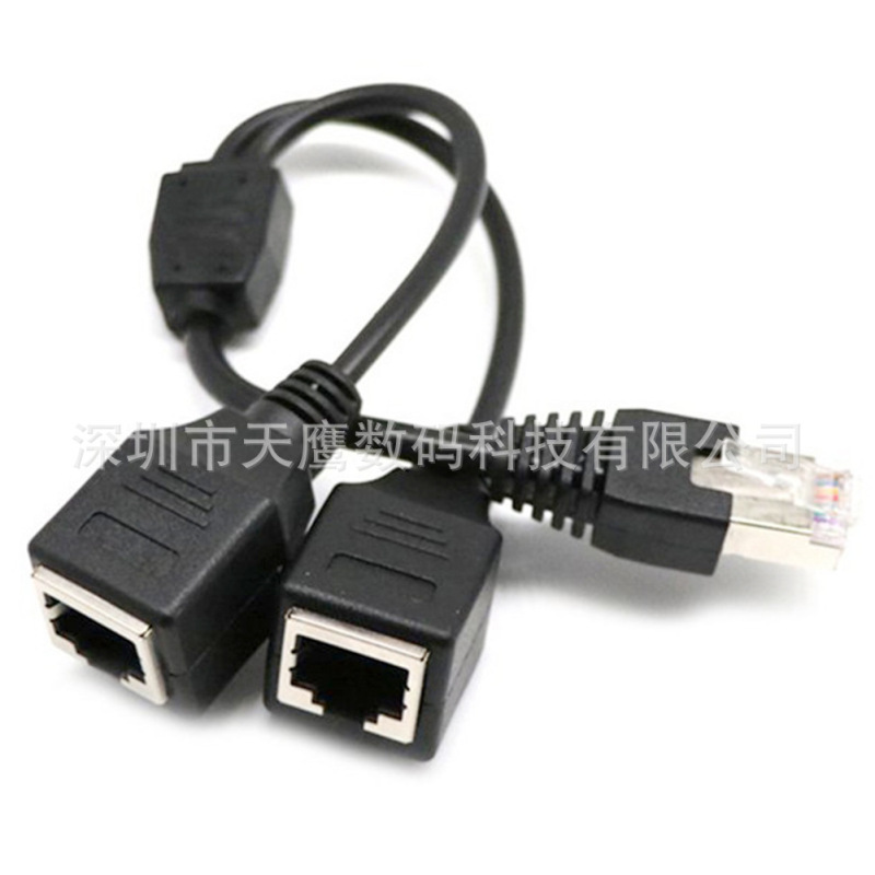 Cat5 rj45一公分二母線網口一分二線ネットワークケーブル一分二cat6一分三|undefined