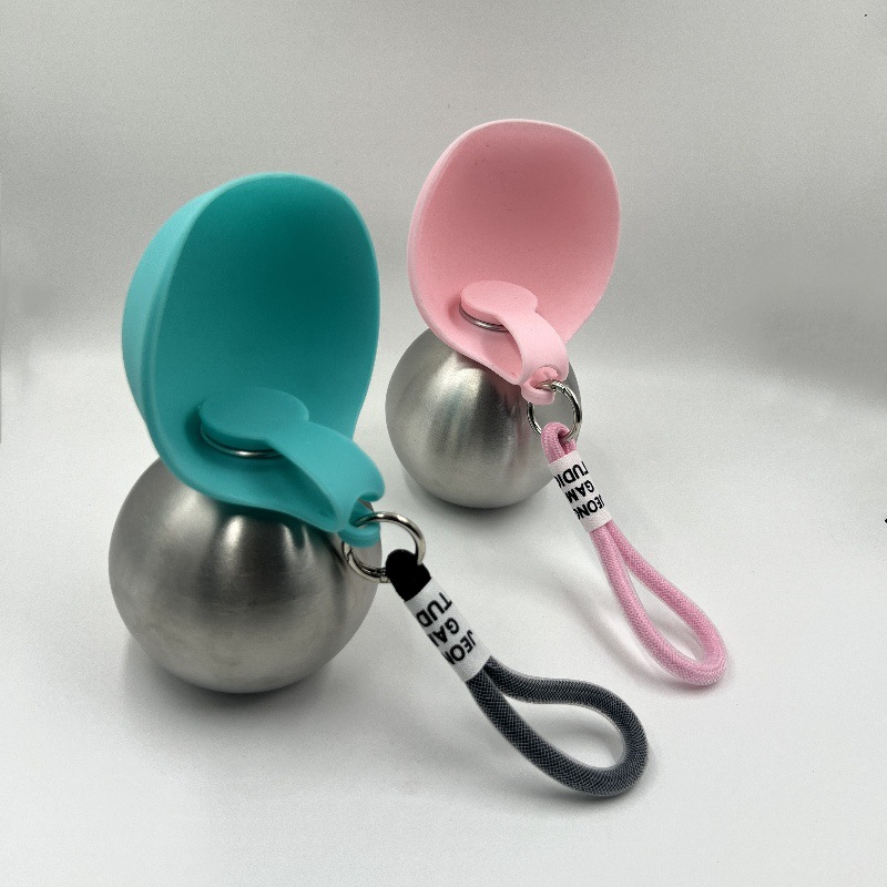 Productos de mascotas transfronterizos para gatos y perros hervidor de acero inoxidable al aire libre reflujo plegable bebida portátil de gran capacidad
