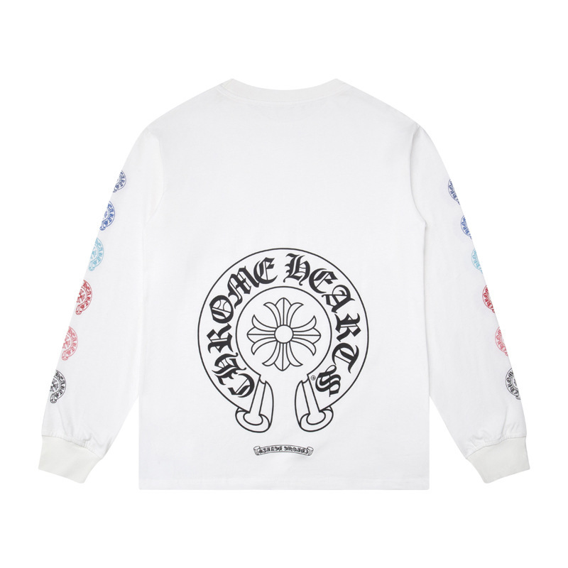 クロスボーダーのトレンディなブランド Chrome Heart 長袖 T シャツ ピュアコットン メンズ レディース ルーズスポット卸売|undefined