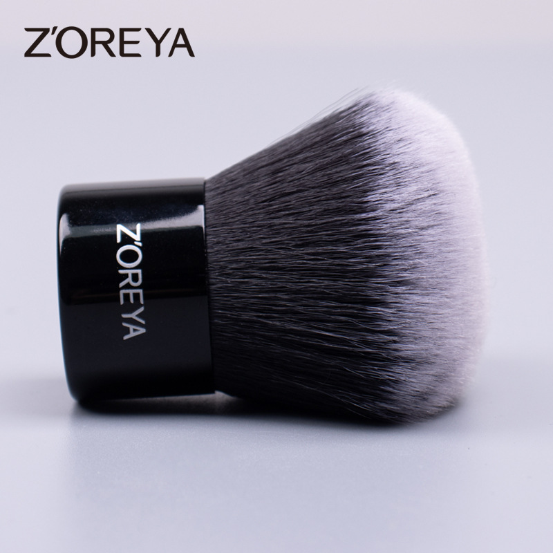 Zhuolya seta cabeza suelta cepillo portátil herramienta de belleza rubor cepillo de maquillaje solo negro KABUKI miel cepillo