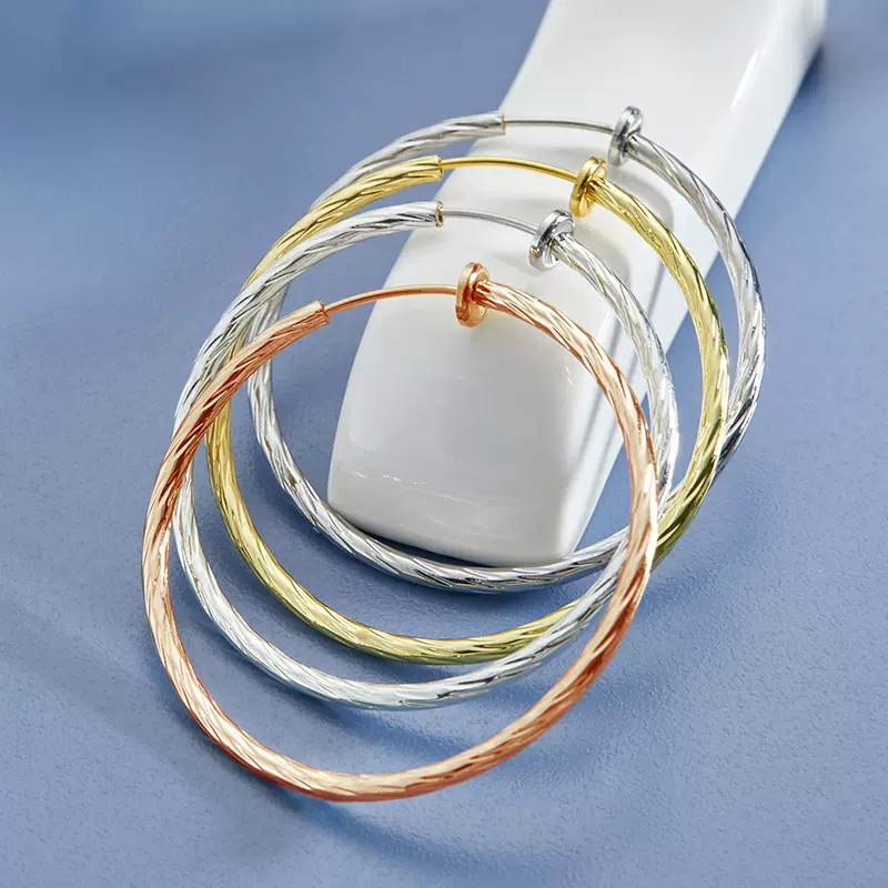 跨境欧美时尚大圈圈耳夹 无耳洞弹簧隐形耳夹耳环耳圈耳骨夹批发