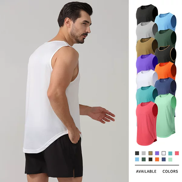 Summer New Men's Sports Vest Cross-border Outdoor Running Leisure Training Sleeveless Large Size Basketball Fitness Vest