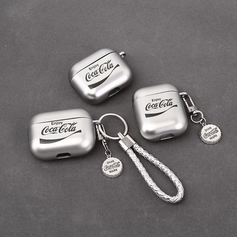 Matte Electroplating Suitable for AirPods 3Rd Generation Bluetooth Headphone Case Pro2 Protective Case Coke Apple 4Th Generation Headphone Case Matte Electroplating Suitable for AirPods 3Rd Generation Bluetooth Headphone Case Pro2 Protective Case Coke Apple 4Th Generation Headphone Case