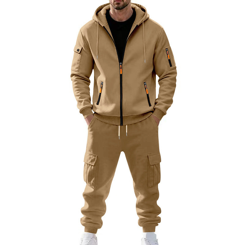 Men's Clothing Men's Heavyweight Fleece Lined Casual Sportswear Workwear Trendy Loose Suit Winter For Formal & Casual_viptrois.com