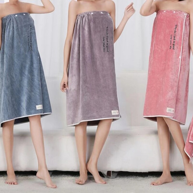 Cross-border youth style bath skirt dry hair towel bath skirt cheap bathrobe bath towel * 140 one-piece delivery