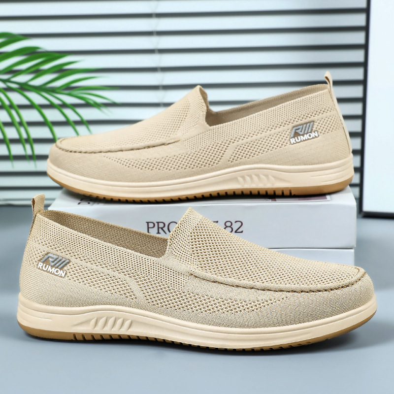 Zapatos casuales para hombres nuevos zapatos de malla de tejido hueco no olor zapatos de patas zapatos de tela viejos zapatos de Beijing