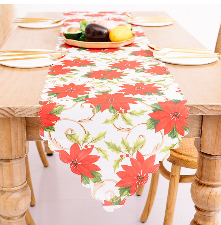 New Christmas Printing Table Runner Decoration Wholesale Nihaojewelry display picture 12