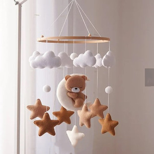 Nordic Style Cartoon Hanging Toy Jewelry Material Bag Cross-border Baby Bed Bell Cloud Decoration Felt Wind Bell Pendant