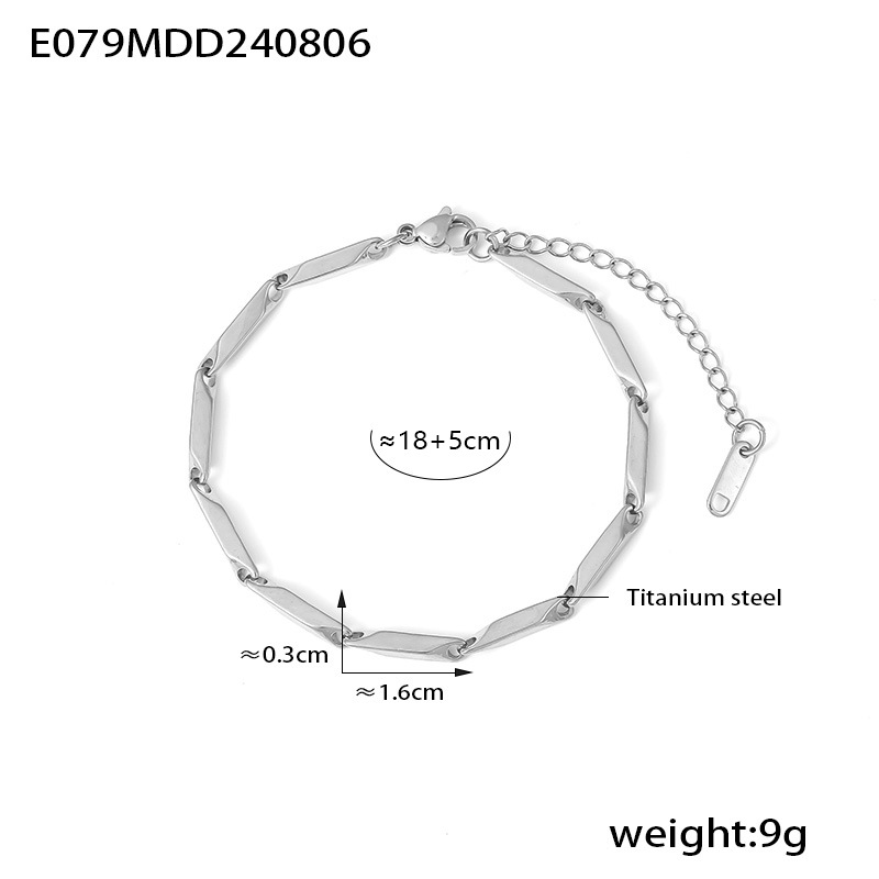 Conjunto de joias com colar e pulseira de elos em losango_voghion.com