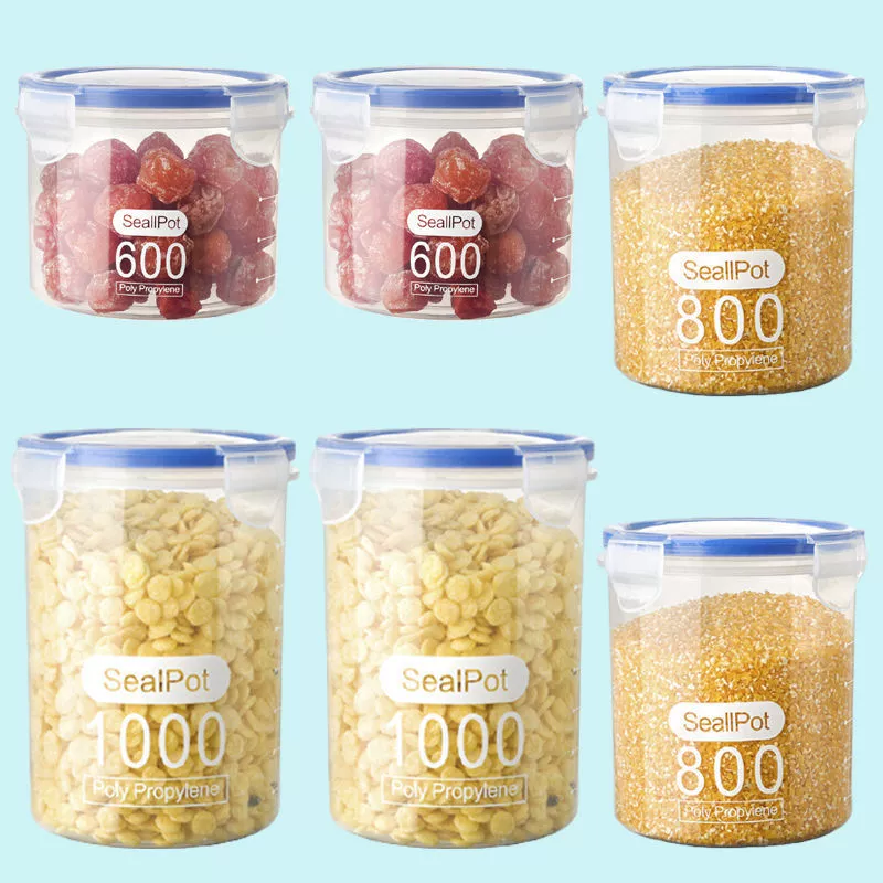 Пластиковый герметичный контейнер для хранения пищевых продуктов, контейнер для хранения зерна, кухонный холодильник для закусок 2M