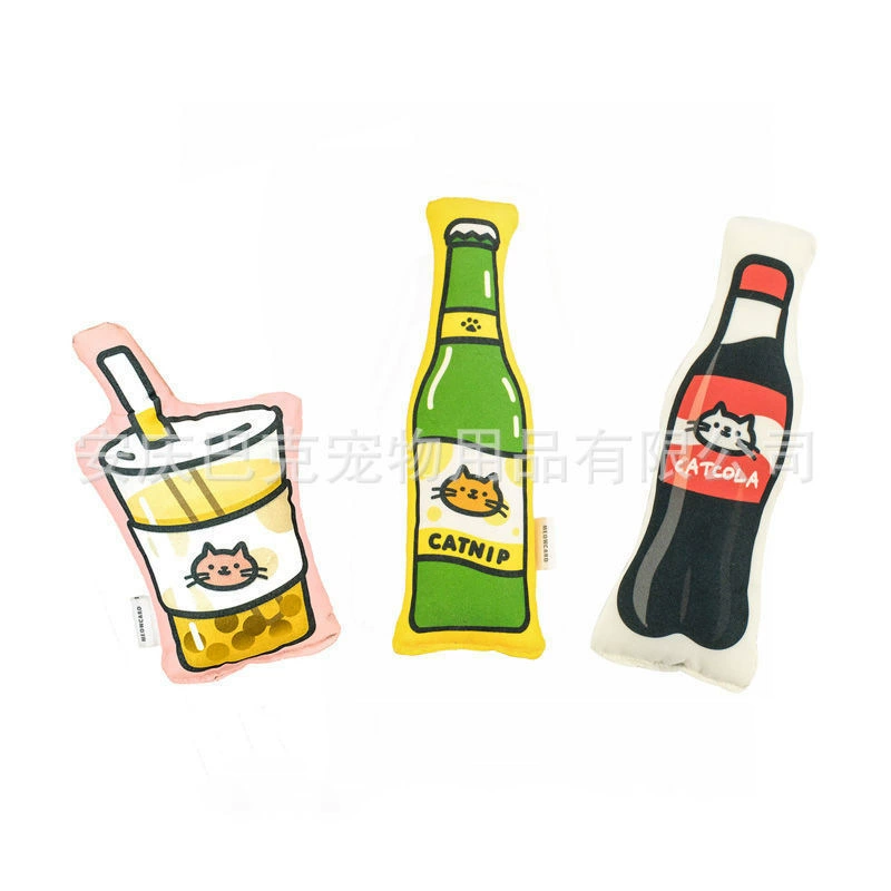 Забавная игрушка для кошек Кола маленькая пивная кошачья мята кошка селфи-Привет игрушка шлифовальный коготь кошачий Укус игрушка Личность забавная кошка Охота