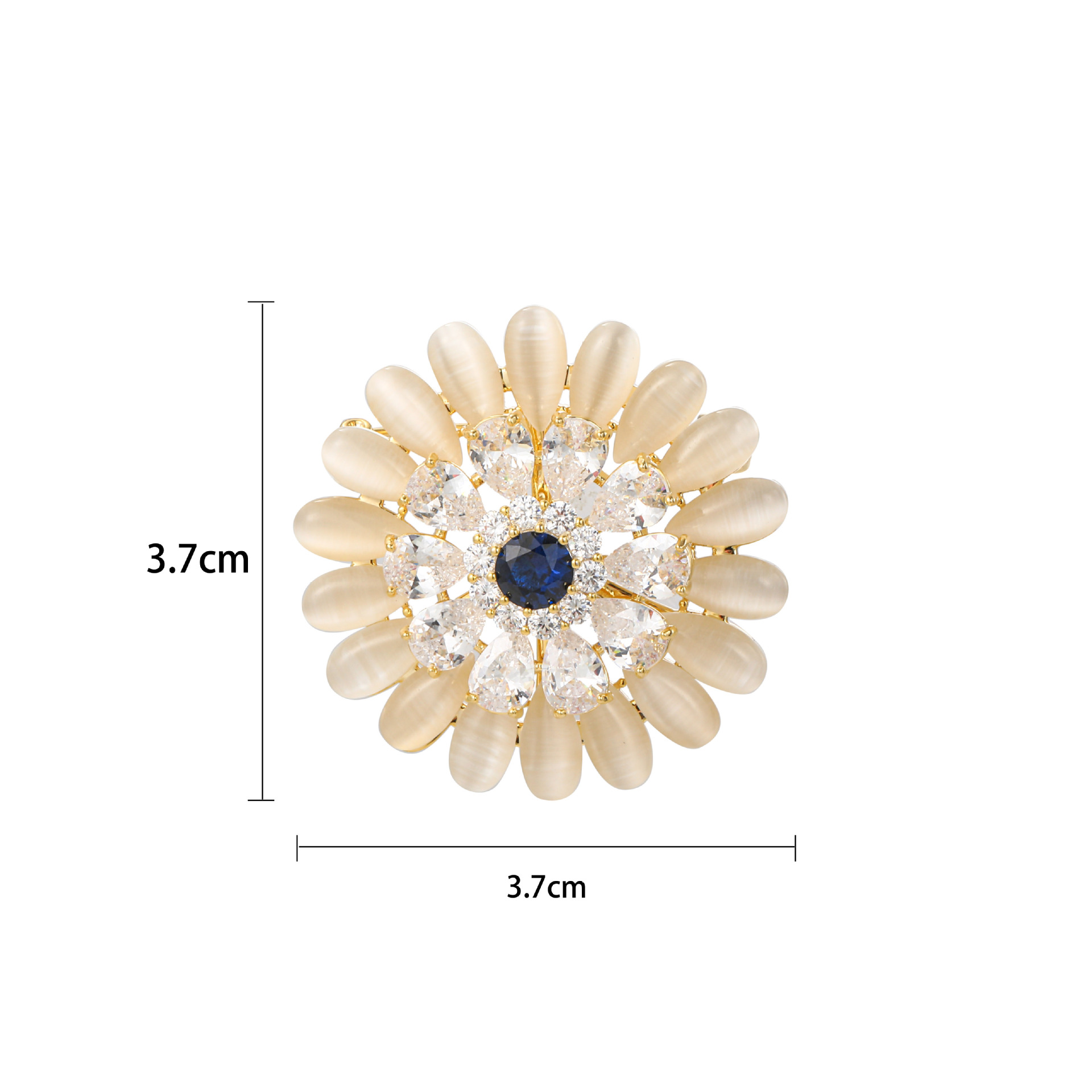 Elegant Flower Copper Women's Brooches display picture 5