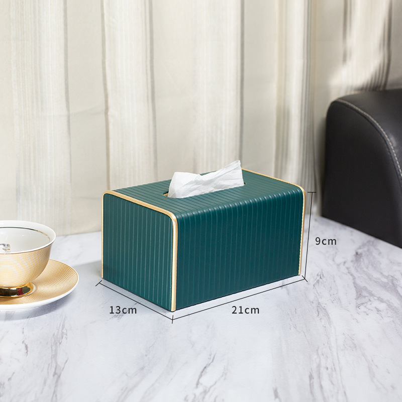 Caja de pañuelos hogar sala de estar luz restaurante de cuero de lujo multifuncional coche mesa de café caja de almacenamiento sala de estar caja de pañuelos imprimible