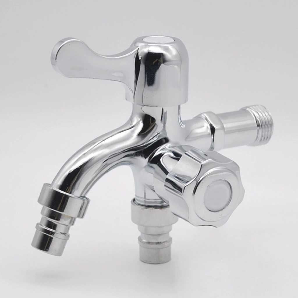 Оптовая Продажа с фабрики смеситель для стиральной машины Многофункциональный одиночный холодный быстро открывающийся один в два Смеситель для бассейна со шваброй 4 балла Тройник