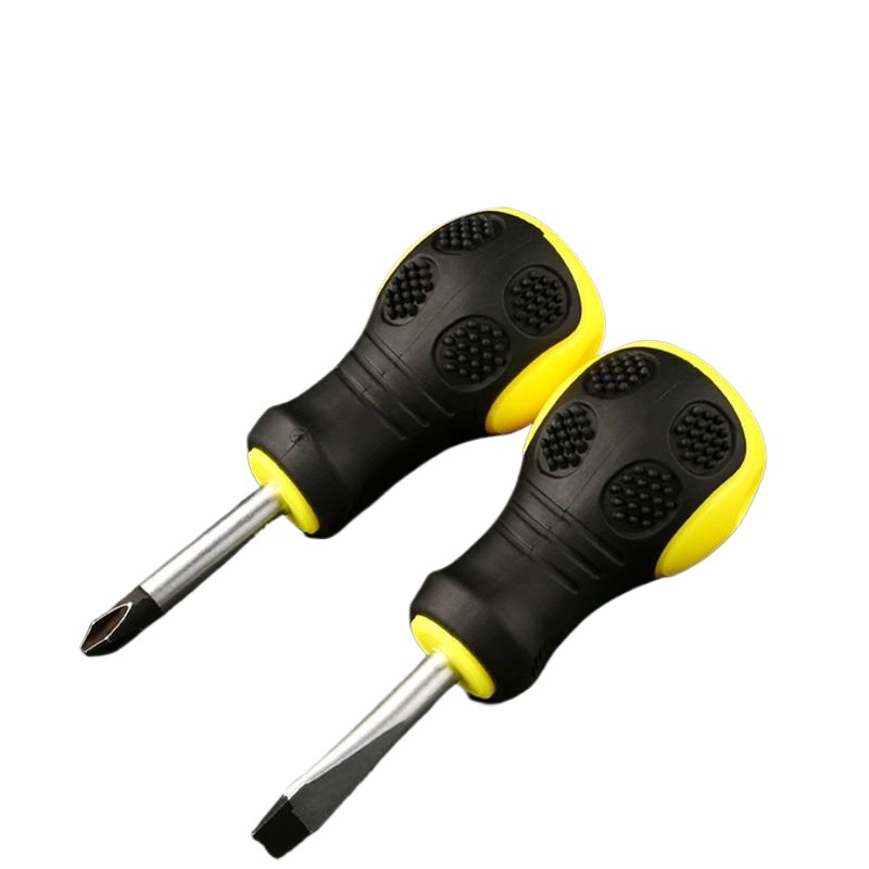 Cabeza de rábano destornillador corto, tornillo de mango corto, cruz ultra corta, mini mini destornillador de doble propósito pequeño