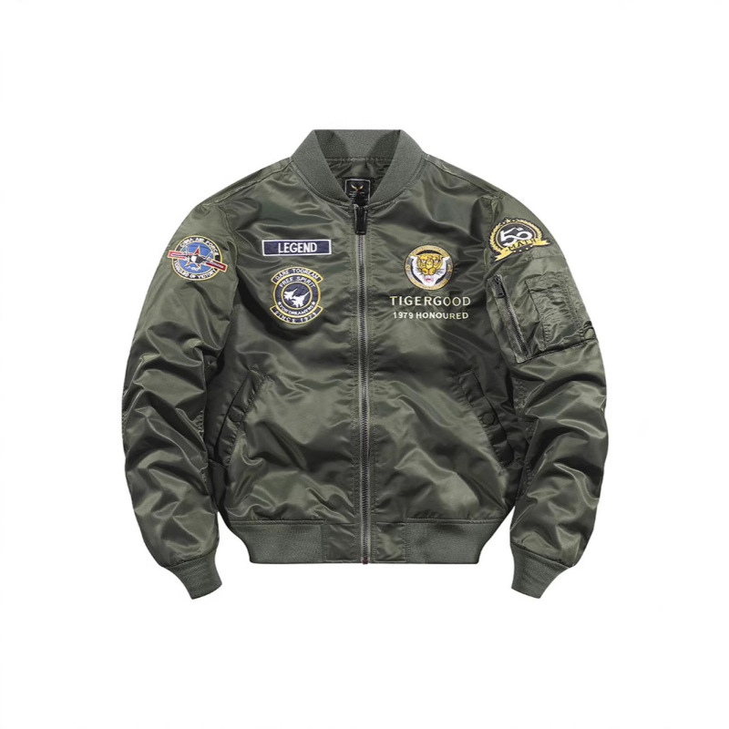 American Retro Trendy Brand Aviator Jacket Fashion Embroidered Jacket New Air Force Embroidered Jacket Flying Jacket for Men American Retro Trendy Brand Aviator Jacket Fashion Embroidered Jacket New Air Force Embroidered Jacket Flying Jacket for Men