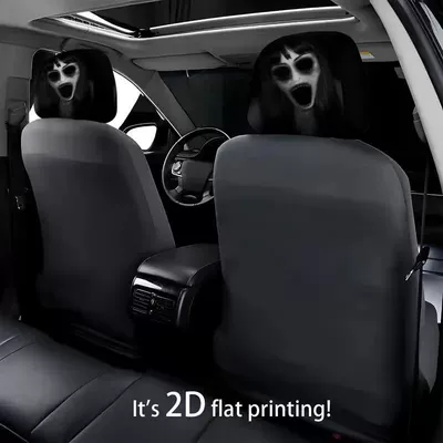 Hurts" Design, Universal for Car Interiors, Sürətlər qutusu və əl tormozu başlıqları - black-eyes-and-sharp-teeth-horror-style-2-pack