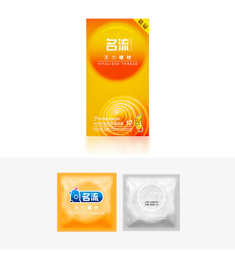 Celebrity Vitality Ribbed Condoms 10-Pack, Ultra-Thin Medium Latex, Three-Dimensional Ribbed — detail image 19