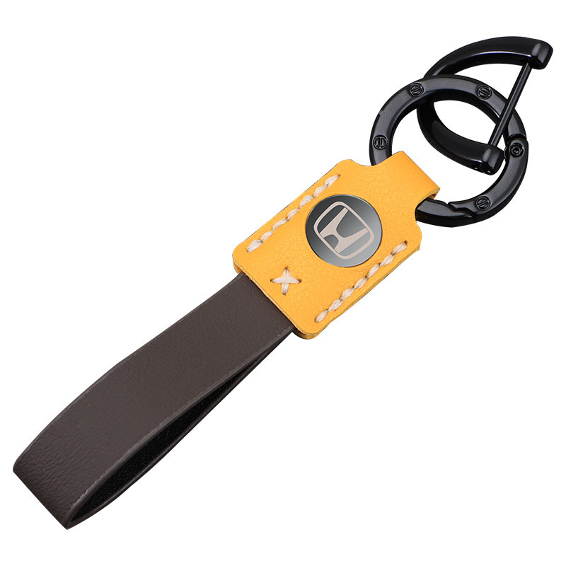 Llavero de coche láser láser cerradura de cuero de alta gama hebilla colgante de llave cuero duradero colgante de llavero de alta temperatura