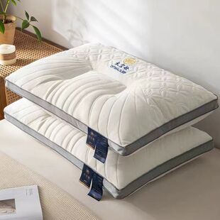 A Pair of Pillows for Home Single Dormitory Students Cervical Vertebra Pillow Core to Aid Sleep Feather Velvet Pillow Core One
