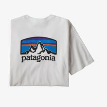 patagonia巴塔哥尼亚夏季山峰印花休闲宽松圆领短袖T恤男女情侣装