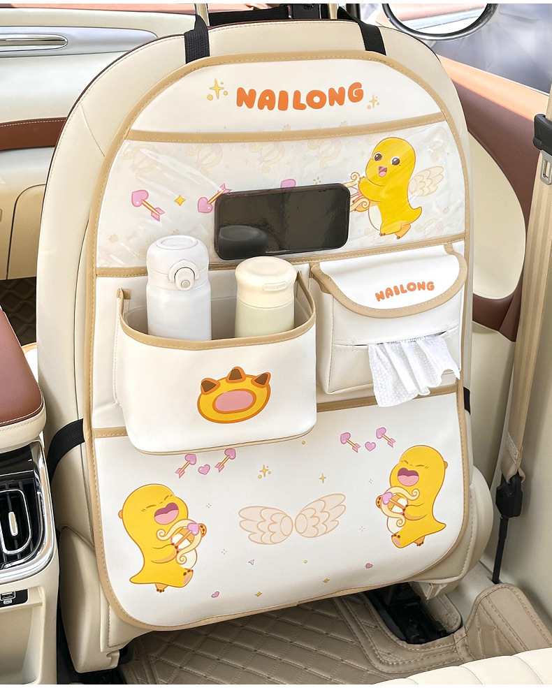 Car Seat Back Dining Table Storage Hanging Bag Car Seat Back Small Table Car Rear Seat Rear Anti-Dirty Storage Rack