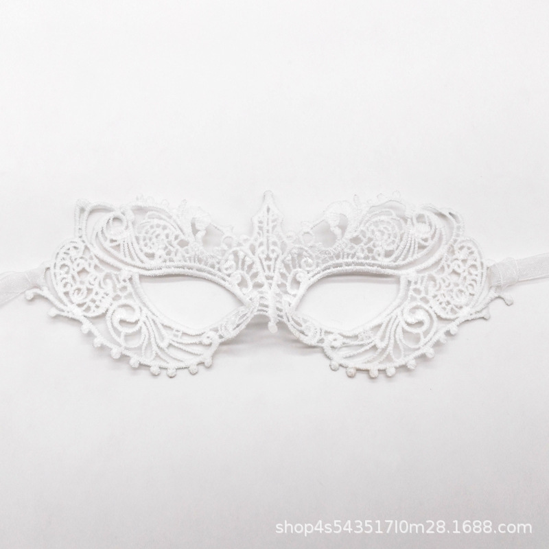 Máscaras de perforación de encaje de oro y plata transfronterizas, máscaras de fiesta de baile de maquillaje de damas con cara gruesa