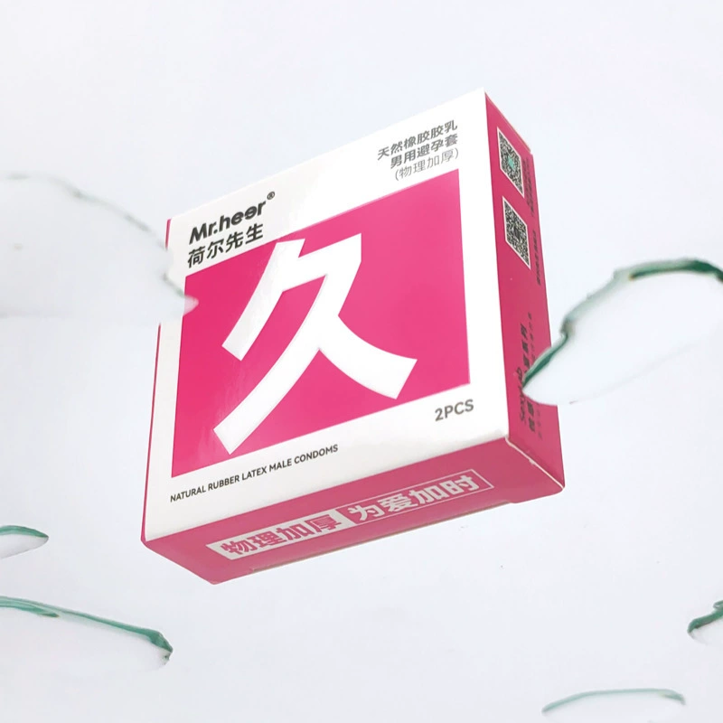 Mr.heer荷尔先生 Gay condoms 2 packs ice-sensing hyaluronic acid condoms for adult sex products