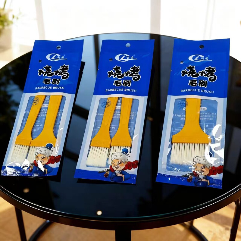 No lint boutique brush barbecue brush oil brush barbecue roaster super independent silver thick high temperature resistant