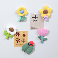 Fresh and Natural Soft Gel Decorative Refrigerator Magnet Sticker, Country Flower Creative Whiteboard Magnet Sticker, Cartoon Magnetic Sticker