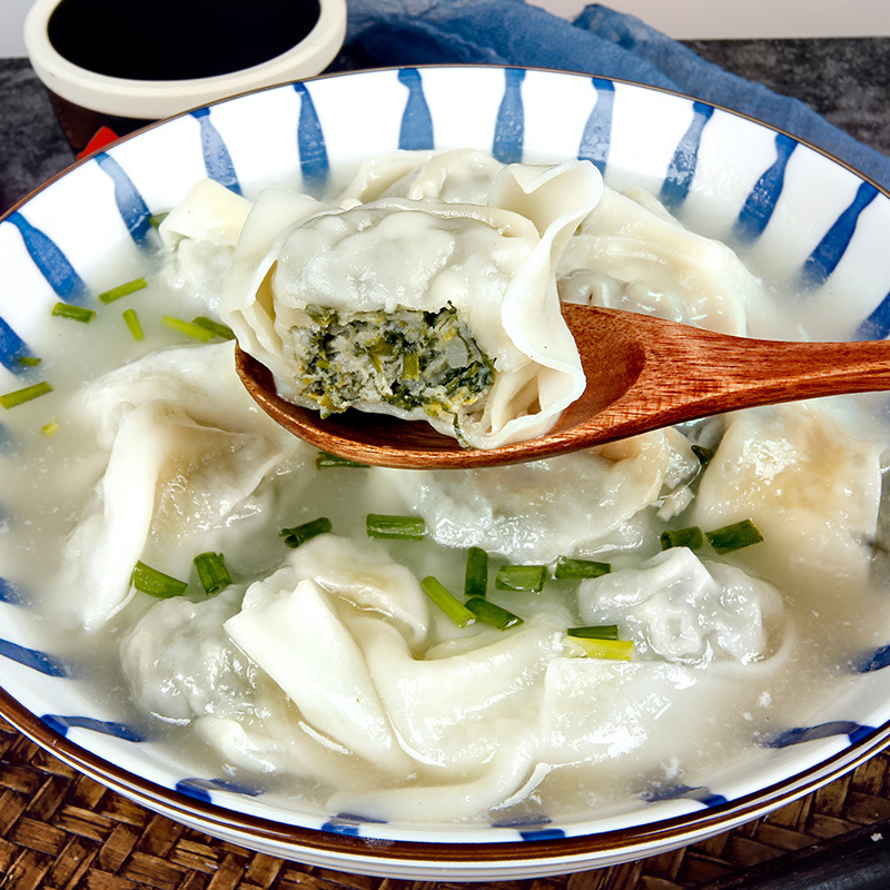 纯手工新鲜荠菜鲜肉大馄饨云吞半成品早餐速食速冻方便混沌袋装|undefined