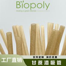 8口径吸管一次性 甘蔗渣吸管植物纤维环保可降解独立包装工厂现货