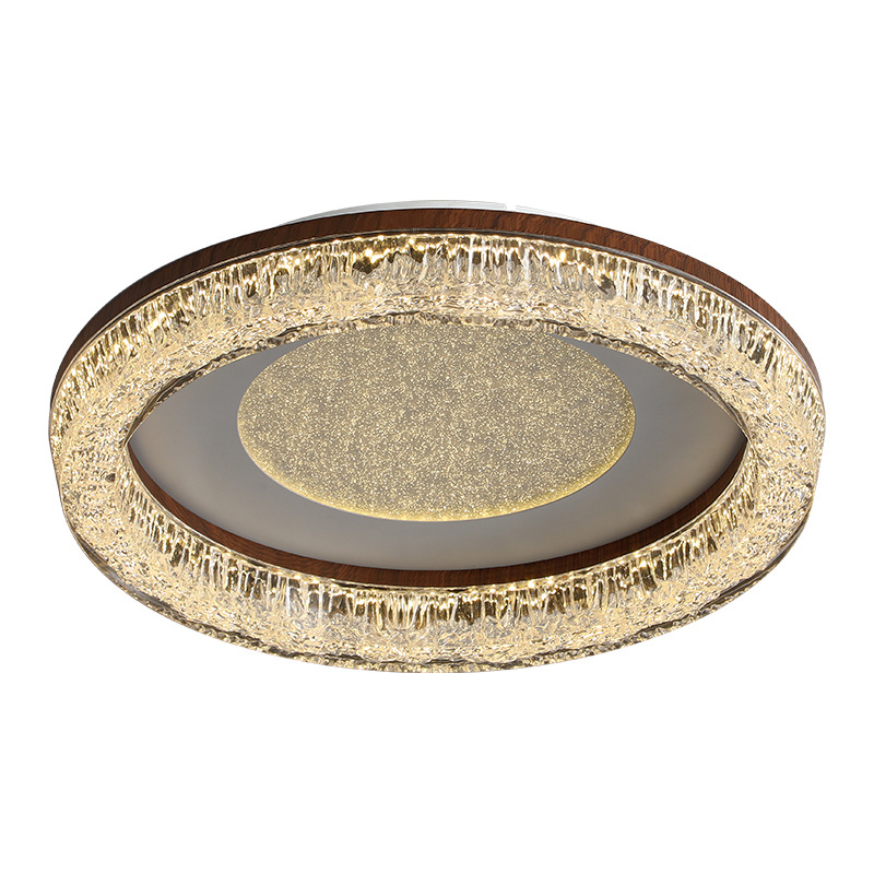 Luz de techo ligera de lujo italiano de alto nivel de hielo grietas redondas estudio dormitorio principal comedor simple luz de techo L002