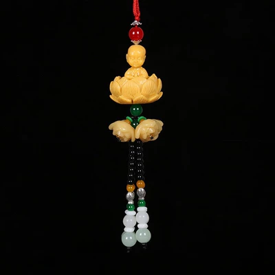 Mirror Peace Interior Car Hanging – Car hanging - imitation-rosewood-car-hanger-ksitigarbha