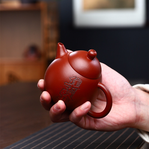 Yixing purple clay pot tea set wholesale famous teacher gift box Dahongpao dragon egg teapot can support the family gift tea set