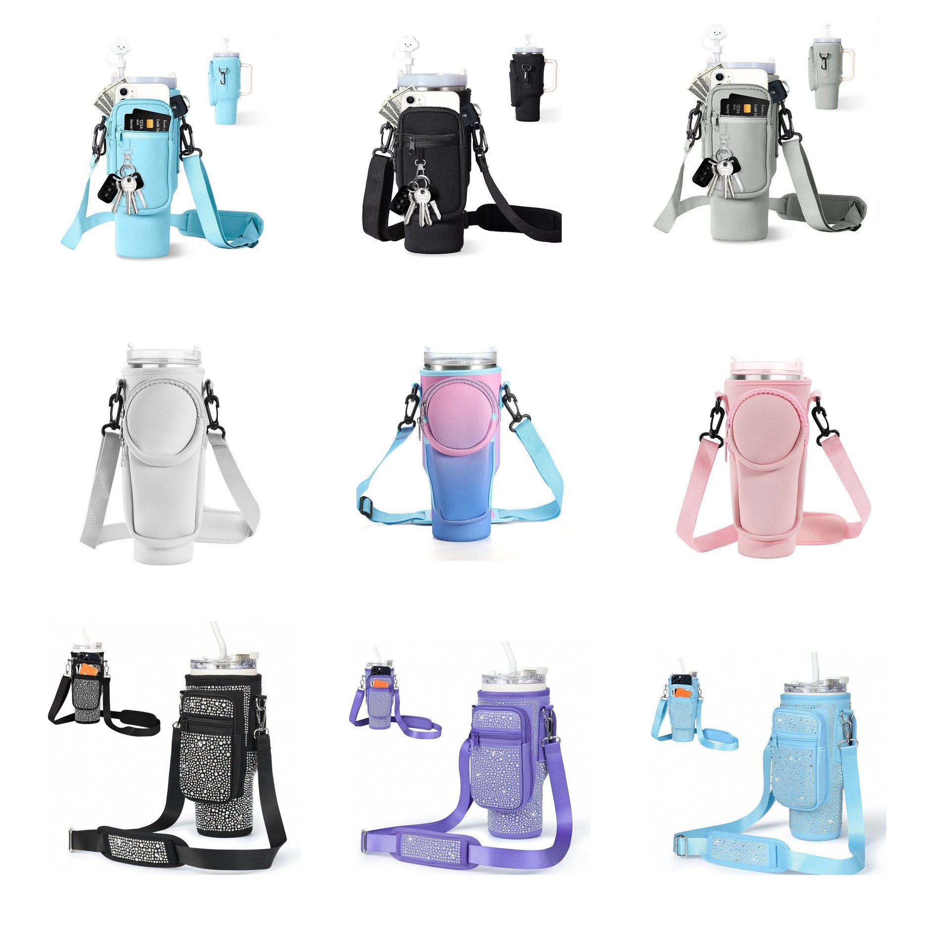 Amazon Multi-Color Car Cup Holder Stanley Official Website Water Bottle Holder Theallday40Oz Cup Holder