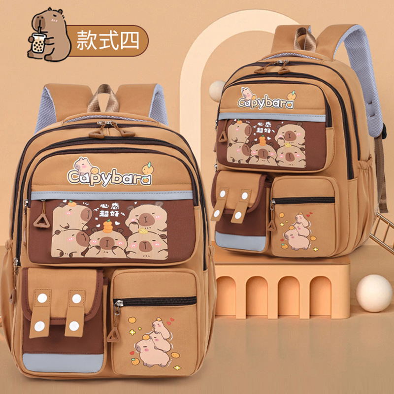 Kapibara mochila escolar para niños, nueva mochila de dibujos animados, mochila para niños y niñas.