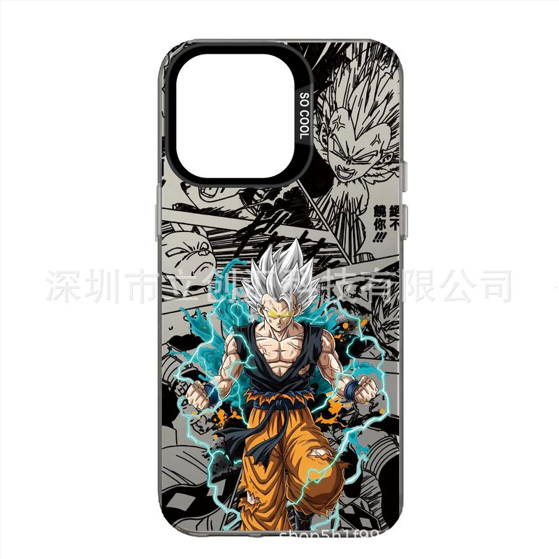 Suitable for Apple and Samsung phones, this Dragon Ball Super Goku phone case features an anime cartoon design, provides full protection against drops, and is a unique and creative accessory Suitable for Apple and Samsung phones, this Dragon Ball Super Goku phone case features an anime cartoon design, provides full protection against drops, and is a unique and creative accessory