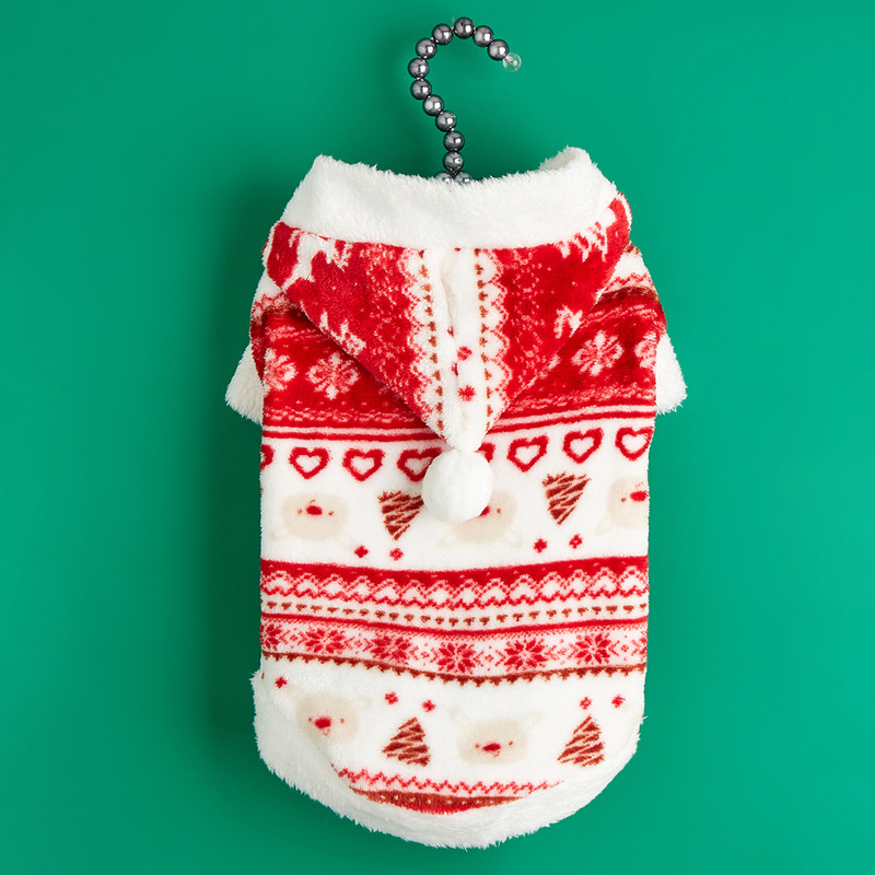 Dog Clothing Manufacturer Wholesale Christmas Element Pet Vest Jacket Cross-Border Supply Ins Style Pet Clothing