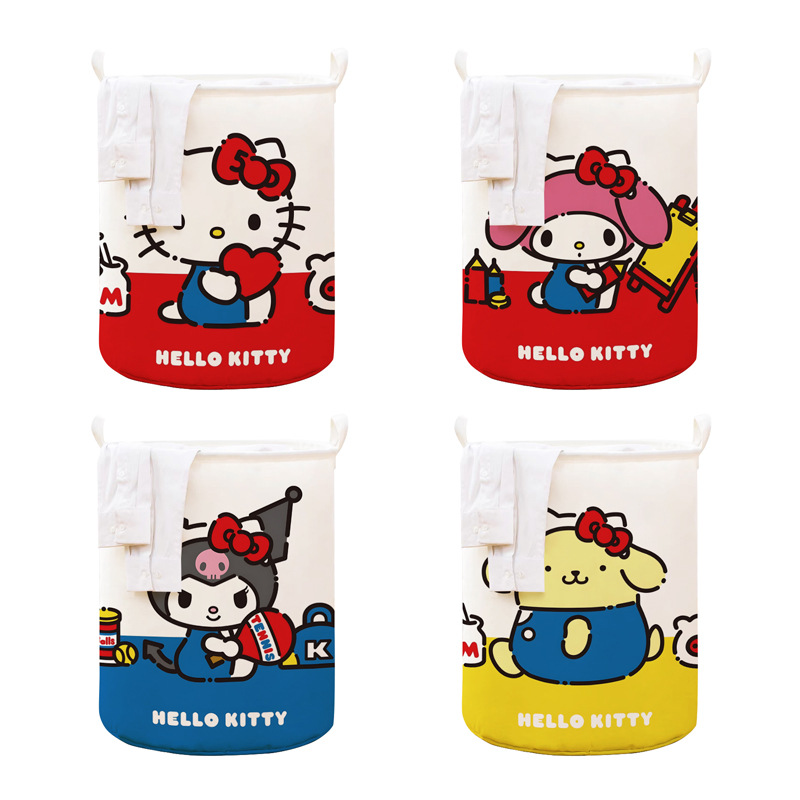 Sanrio Dirty Clothes Basket Household Foldableable Internet Celebrity Dirty Clothes Basket Bathroom Dormitory Laundry Basket Dirty Clothes Storage Basket
