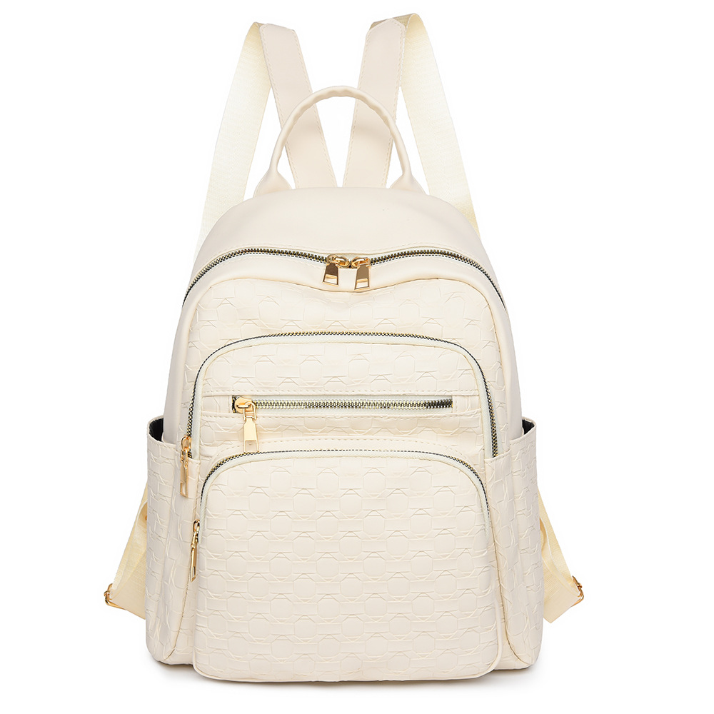 2024 mochila de cuero suave para mujer retro europea y americana nueva moda diseño de nicho mochila de viaje al aire libre al por mayor