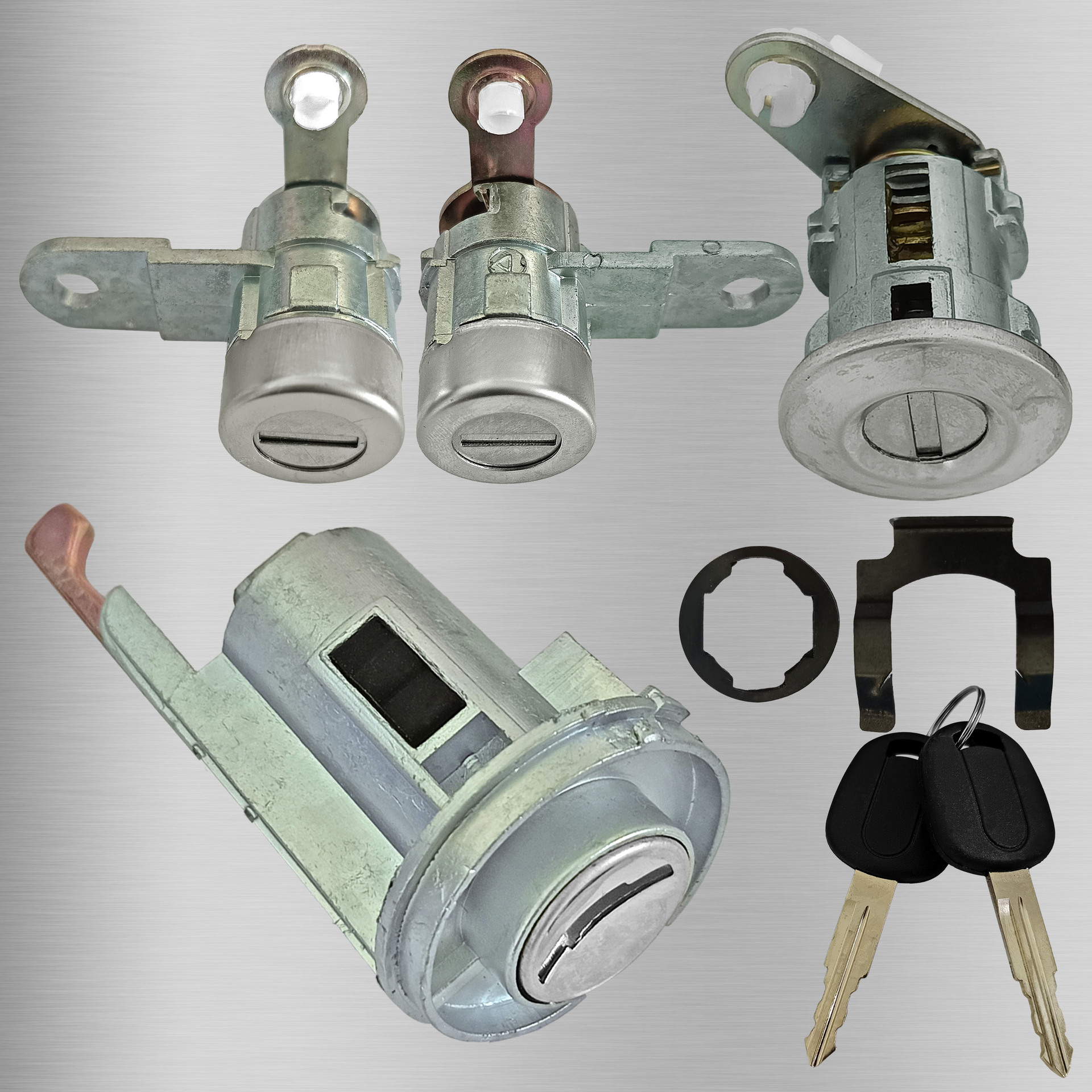 Cerradura de Coche Completa con Manija Pequeña para Buick 03-07 Excelle Antiguo, Cerradura de Encendido, Cerradura de Puerta Trasera, Manija Pequeña con 2 Llaves