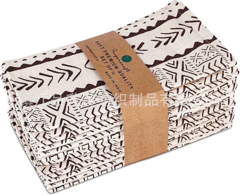 Washed Cotton and Linen Napkin Western-style Square Light Luxury Cover Cloth Dustproof Cotton Cloth Tea Towel Cushion Cloth Printed Table Mat Washed Cotton and Linen Napkin Western-style Square Light Luxury Cover Cloth Dustproof Cotton Cloth Tea Towel Cushion Cloth Printed Table Mat