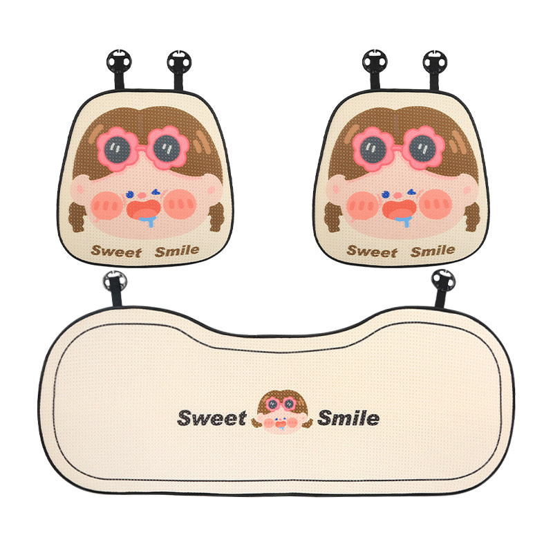 Clearance Sale: Cute Cartoon Dog Car Seat Covers, Universal for All Seasons, Ice Silk Seat Covers for Women, Summer Seat Covers