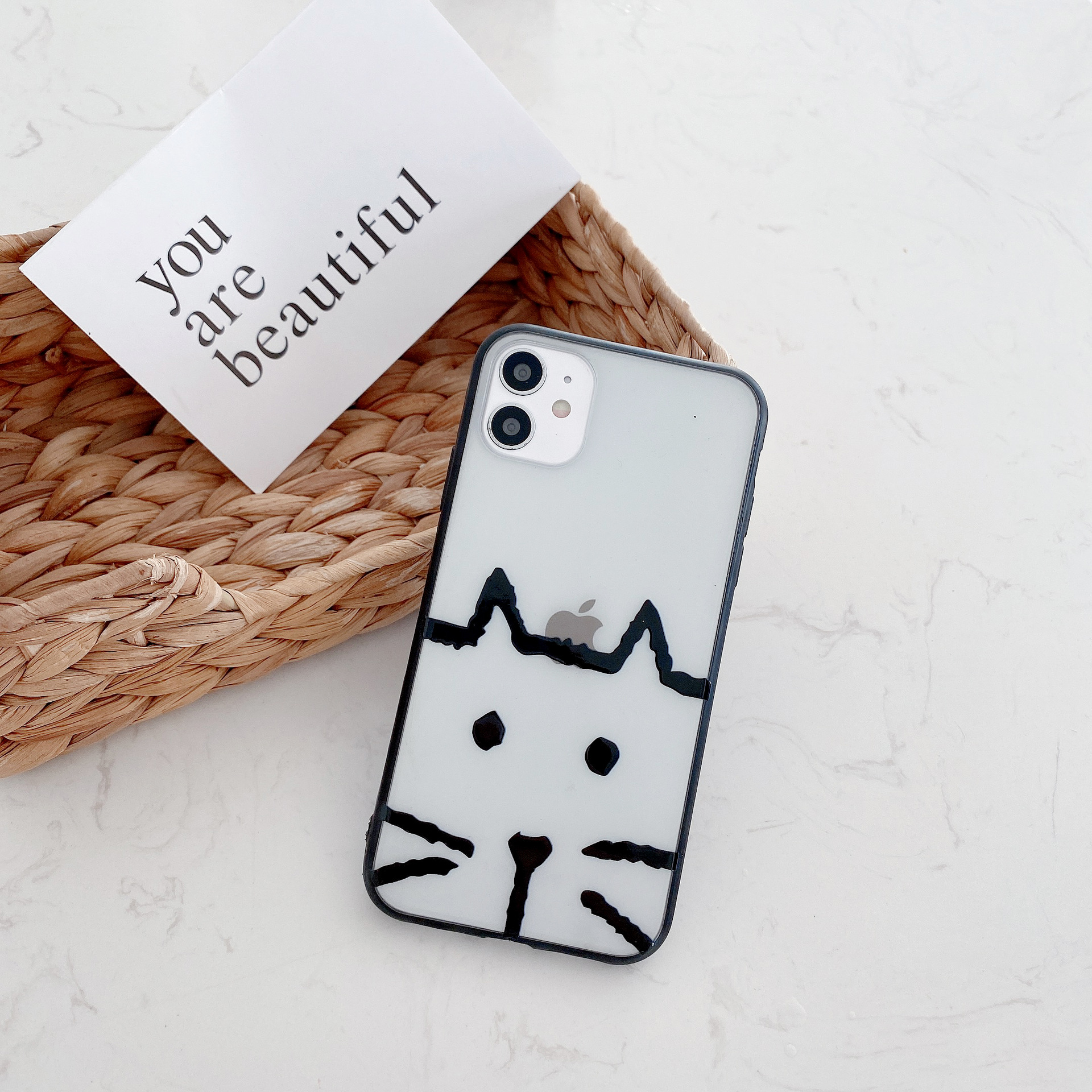 New Fashion Simple Acrylic Matte Cat Phone Case display picture 6